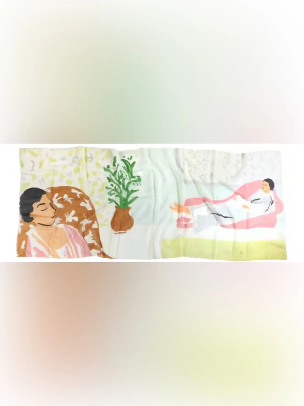 Anthropologie Geranium Drawing Room Scarf